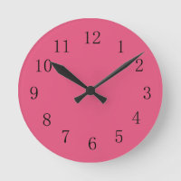Horloge murale rose foncé de la cuisine