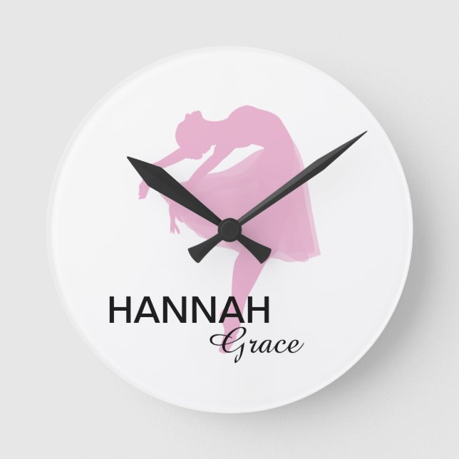 Horloge murale rose personnalisée (Recto)