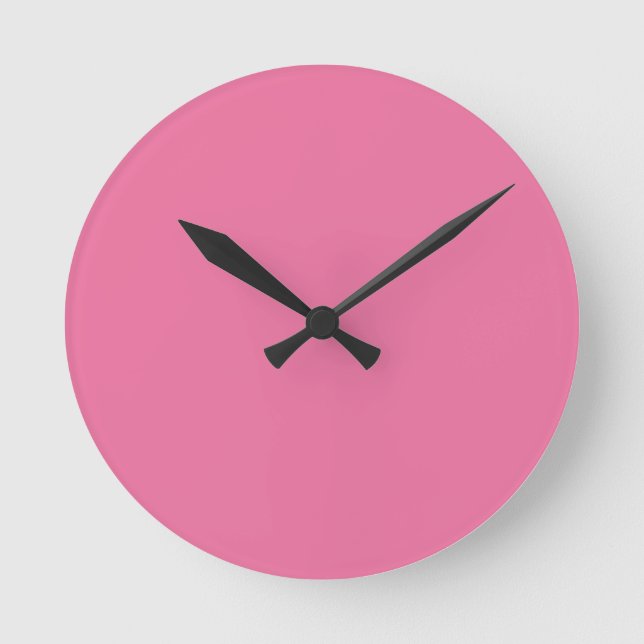 Horloge murale rose vif uni (Recto)