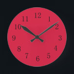 Horloge murale rouge Crimson<br><div class="desc">Horloge murale rouge couleur cramoisi pour votre cuisine,  ajoute un éclat de couleur à tout mur sur lequel il est accroché,  que ce soit dans votre cuisine,  couture,  dortoir,  ou salle de loisirs,  ou même votre salon.</div>