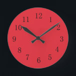 Horloge murale rouge de l'Alizarin<br><div class="desc">Une horloge murale rouge couleur alizarine brillante pour votre cuisine est garantie d'ajouter une touche de couleur rouge audacieuse à n'importe quel mur, que ce soit dans votre cuisine, couture, dortoir, salle de loisirs, ou même votre salon.</div>