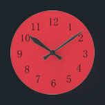 Horloge murale rouge de l'Alizarin<br><div class="desc">Une horloge murale rouge couleur alizarine brillante pour votre cuisine est garantie d'ajouter une touche de couleur rouge audacieuse à n'importe quel mur,  que ce soit dans votre cuisine,  couture,  dortoir,  salle de loisirs,  ou même votre salon.</div>