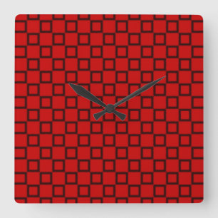 Horloge murale rouge et noire classique