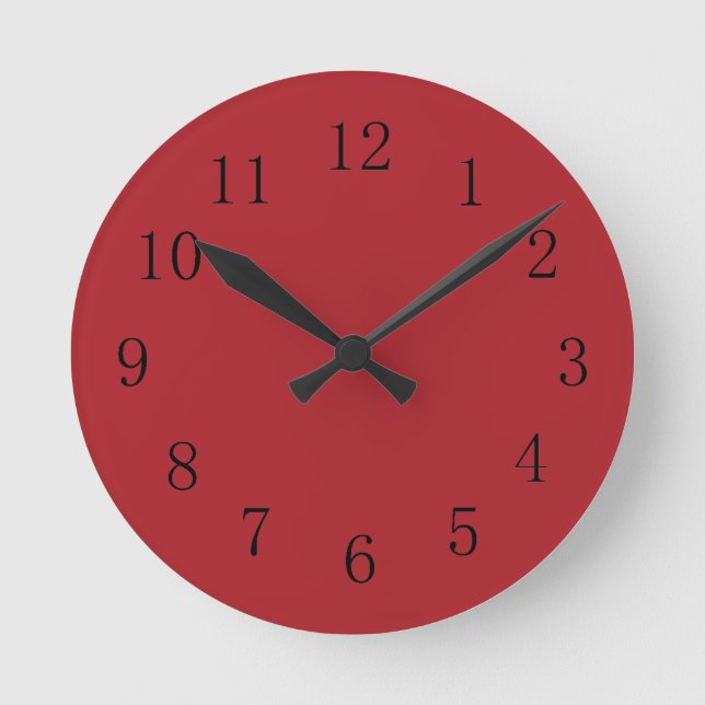 Horloge murale rouge foncée Upsdell (Recto)