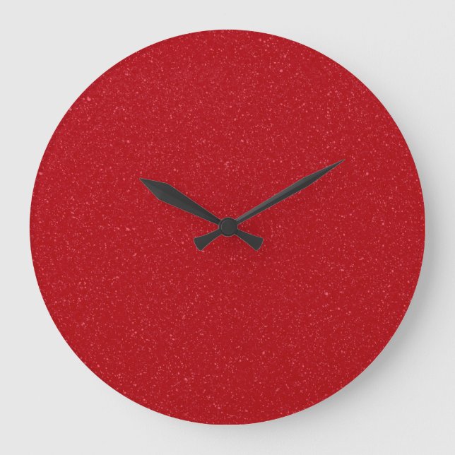 Horloge murale rouge tomate personnalisée (Recto)