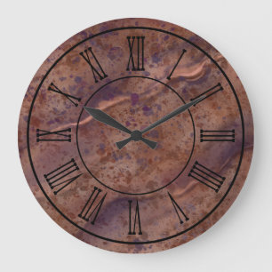 Horloge murale rustique en marbre