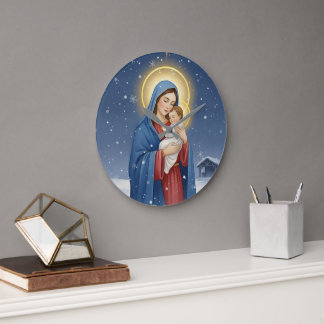 Horloge murale Sainte Marie et Enfant Jésus