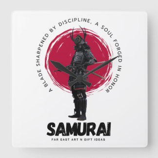 Horloge murale samouraï japonaise