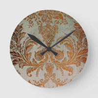 Horloge murale sans visage en brocart crépusculair