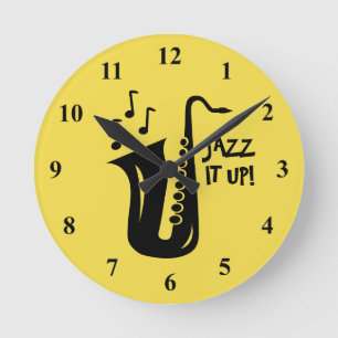 horloge murale saxophone pour la maison, le club d