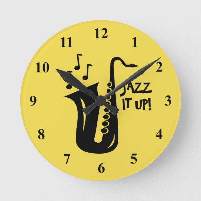 horloge murale saxophone pour la maison, le club d (Recto)