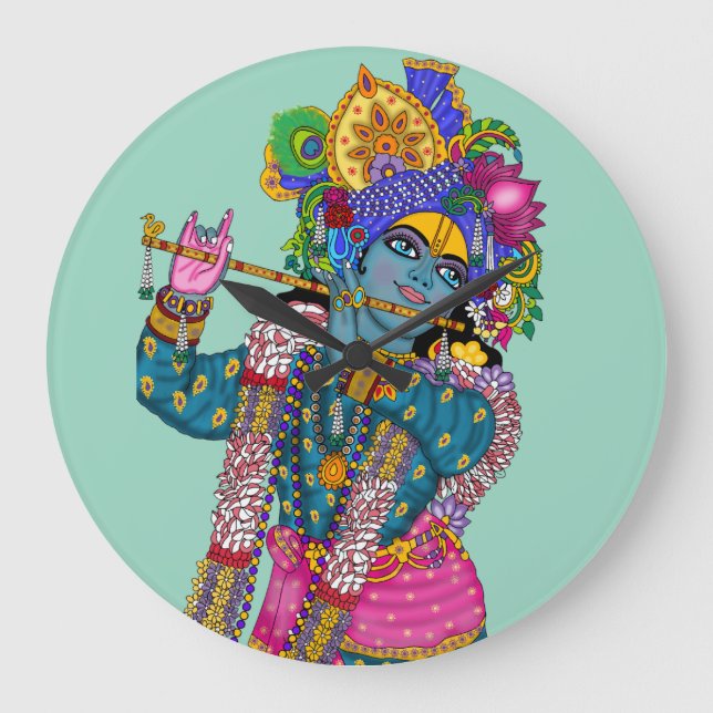 Horloge murale Seigneur Krishna (Recto)