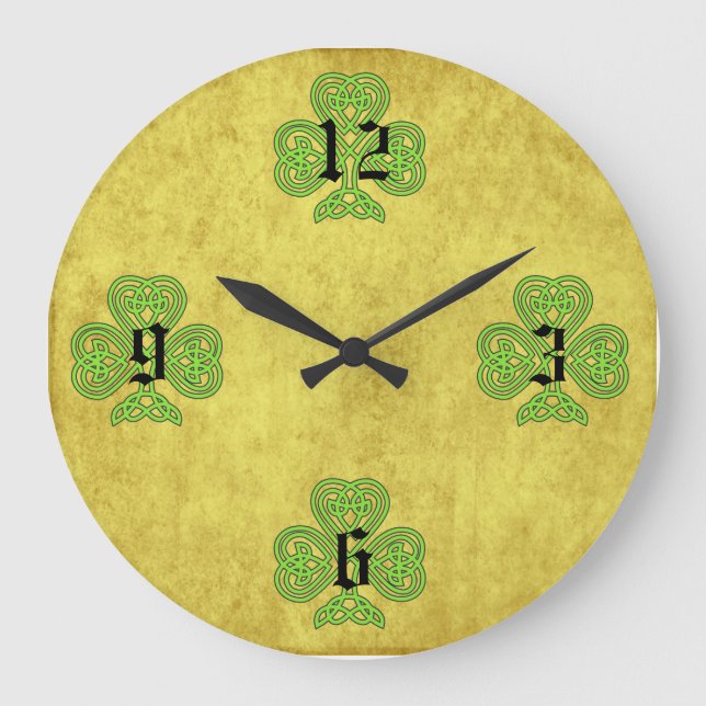 Horloge murale Shamrock celtique (Recto)