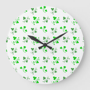 Horloge murale Shamrock verte