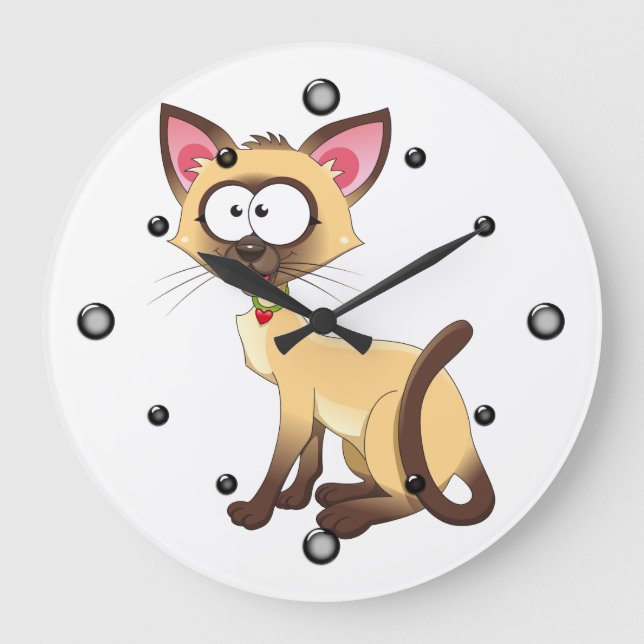 Horloge murale Siamese Kitty (Recto)