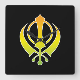 Horloge murale sikhe de Khanda