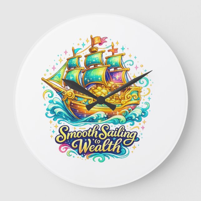 Horloge murale Smooth Sailing Wealth (Recto)