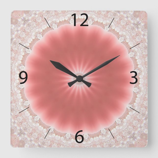 Horloge murale soleil rose (Recto)