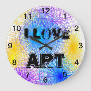 Horloge murale spirales d'amour d'art