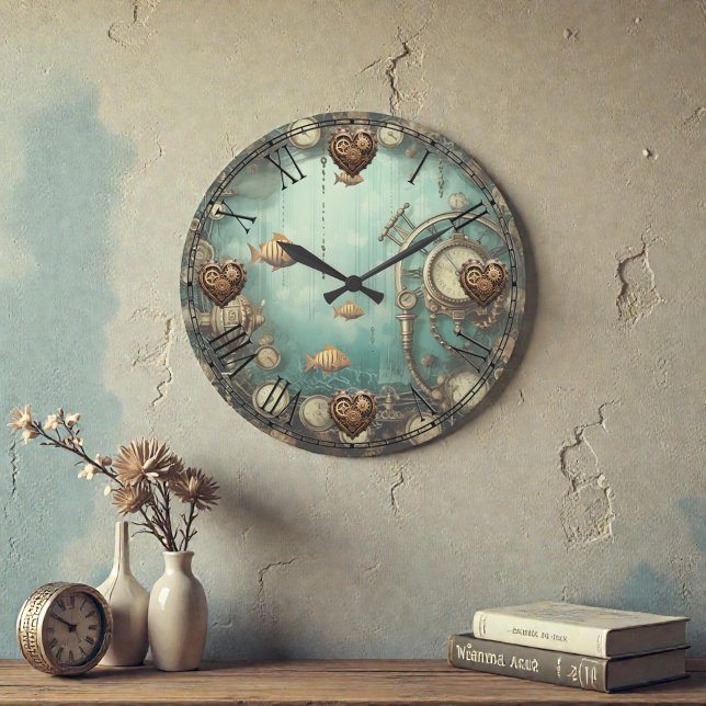 Horloge murale Steampunk sous-marine (Créateur téléchargé)