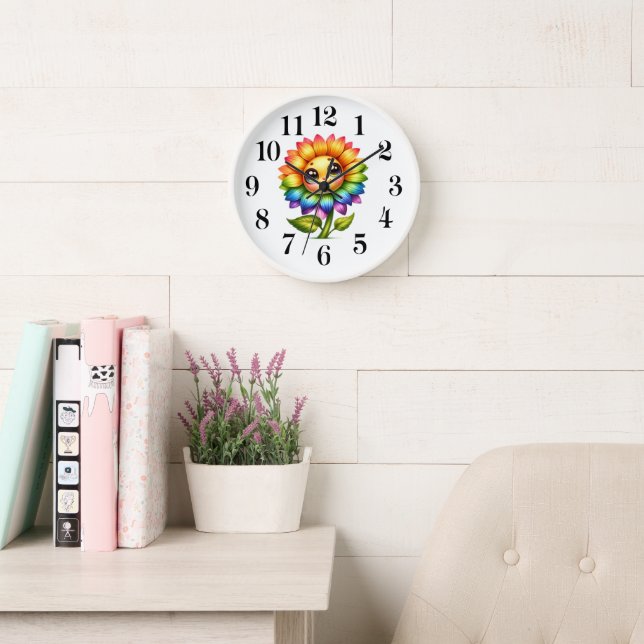 Horloge murale Sunflower Cutie (Salle de lecture)