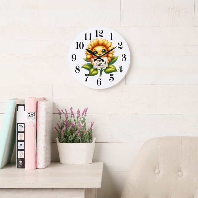 Horloge murale Sunflower Cutie (Salle de lecture)