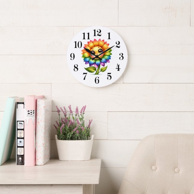 Horloge murale Sunflower Cutie (Salle de lecture)