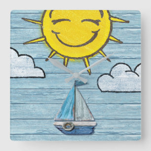 Horloge murale sur mesure Conception de la plage d