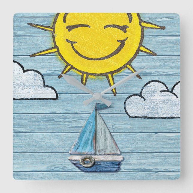 Horloge murale sur mesure Conception de la plage d (Recto)