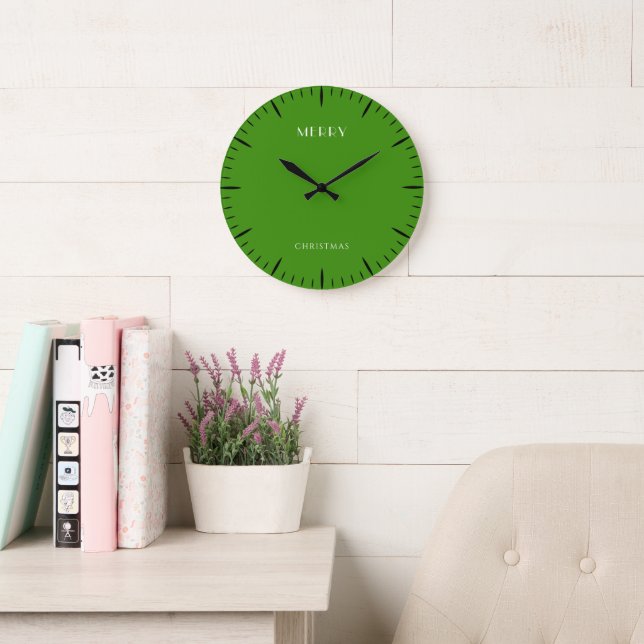 Horloge murale surdimensionnée verte festive de No (Salle de lecture)