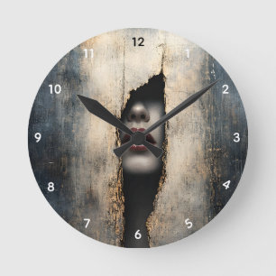 Horloge murale surréaliste à identité cachée