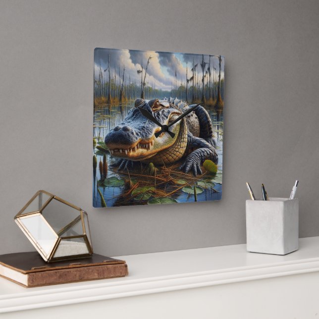 Horloge murale Swamp King Gator (Bureau)