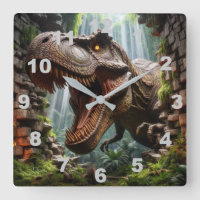Horloge murale T-Rex