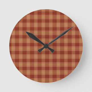 Horloge murale Tan Tartan