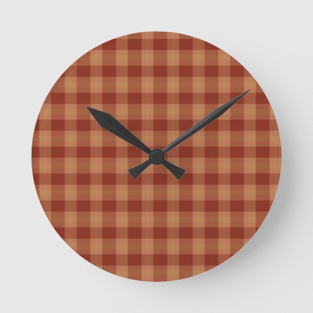Horloge murale Tan Tartan (Recto)