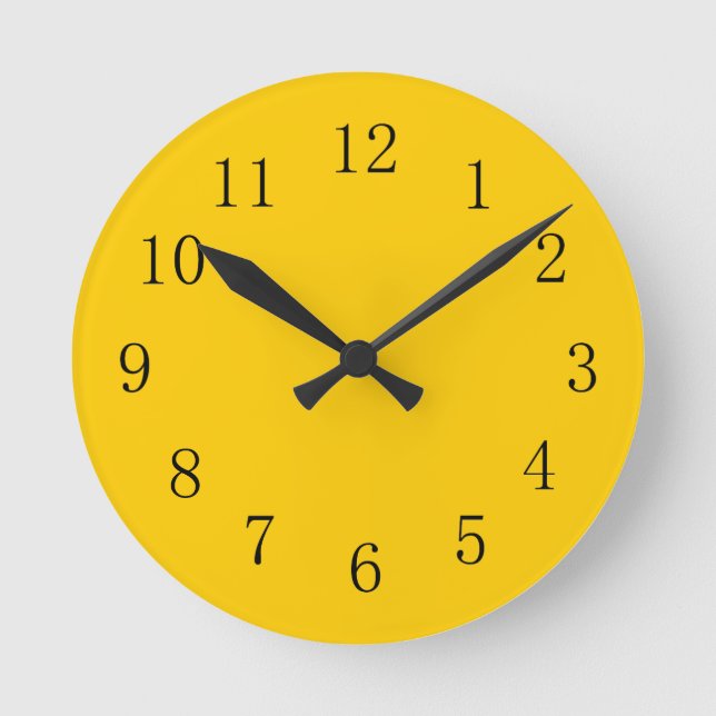 Horloge murale Tangerine Jaune (Recto)