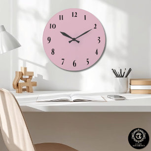 Horloge murale taupe rose élégante