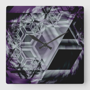 Horloge murale teinte violette
