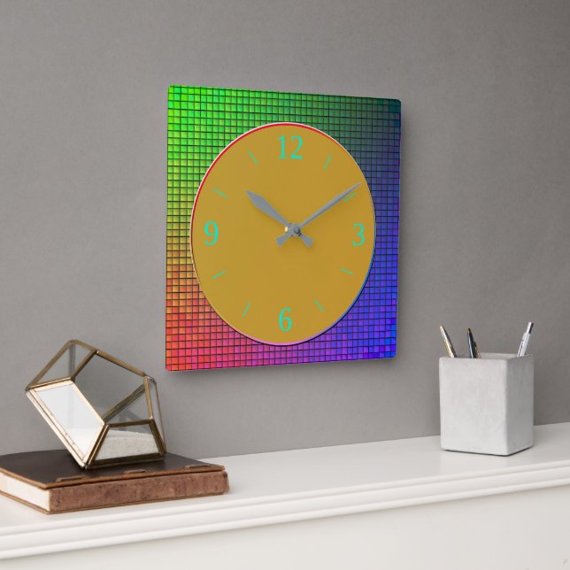 Horloge murale tendance Lumineuse Multicolore (Bureau)