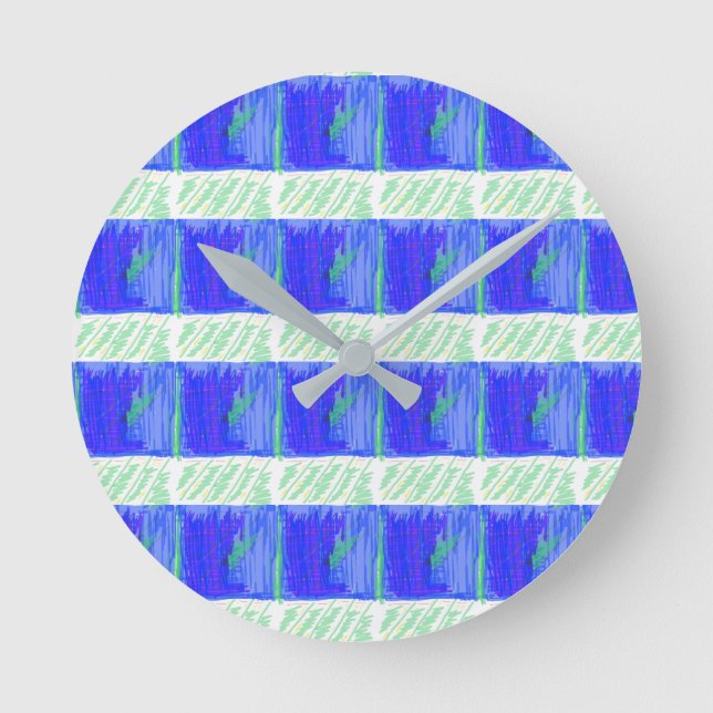 Horloge murale thème nautique bleu (Recto)