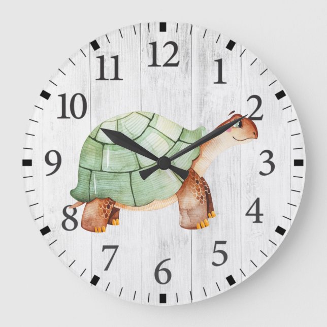 Horloge murale tortue mignonne (Recto)