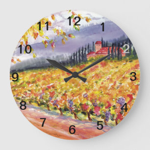 Horloge murale toscane de vignoble