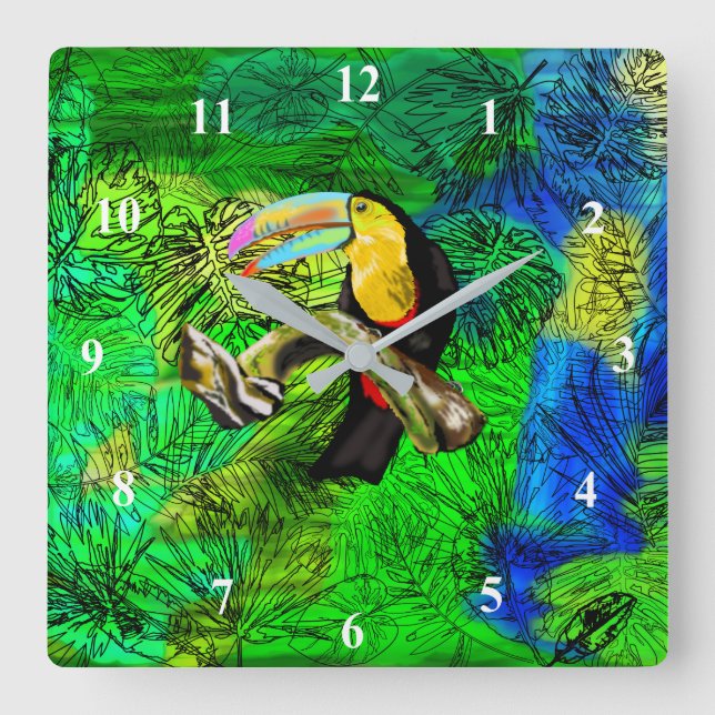 Horloge murale Toucan Oiseau Toco (Recto)