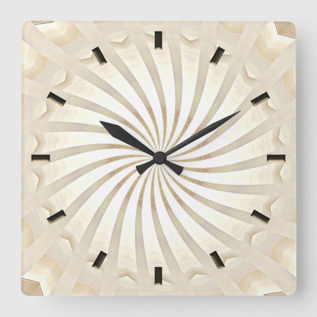 Horloge murale tourbillon crème beige (Recto)