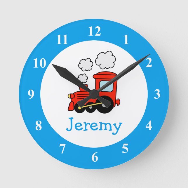 Horloge murale train jouet pour chambre d'enfants  (Recto)