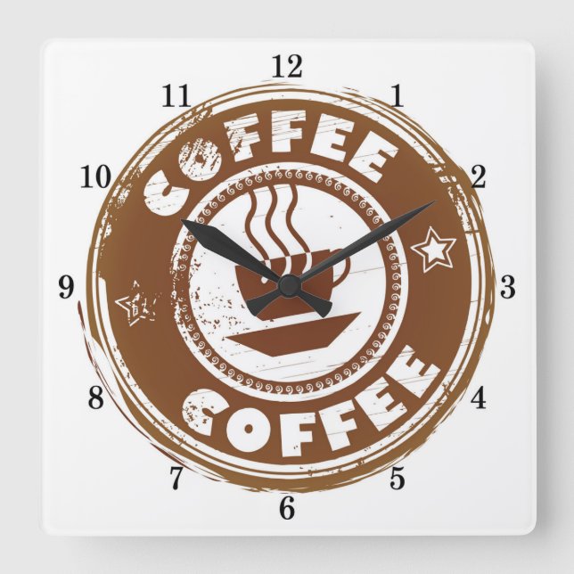 Horloge murale très Cool des amateurs de café (Recto)