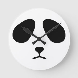 Horloge murale triste de visage de panda