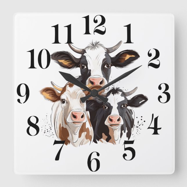 Horloge murale vache (Recto)