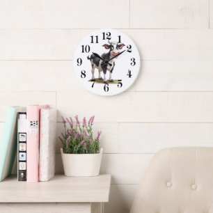 Horloge murale vache
