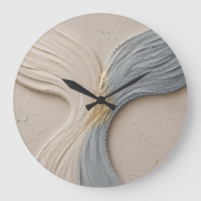 Horloge murale vague abstraite minimaliste  (Recto)
